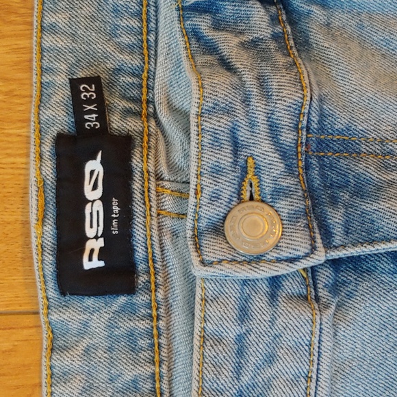 RSQ Slim Taper Men's Distressed Jeans size 34W x 32L - Picture 5 of 12